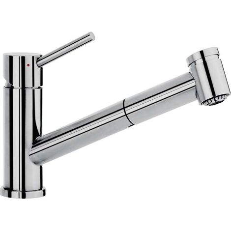 Villeroy & Boch Como - Miscelatore da lavello con doccetta estraibile, acciaio inox lucido 927200LE (1/5)