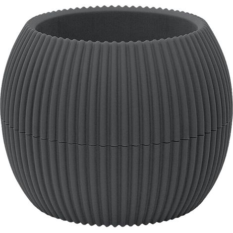 Vasetti Piante Grasse Con Sottobicchiere Integrato Design Moderno Crea La Tua Composizione Varie Misure Colori Vasi Pianta Sottovaso Piantine Vaso Fiori Antracite - Rotondo 0,70 Litri (1/4)