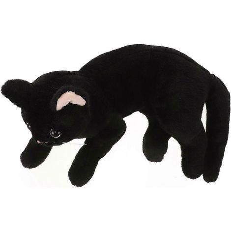Chat en peluche lesté et réaliste, idéal pour Halloween (1 pièce)