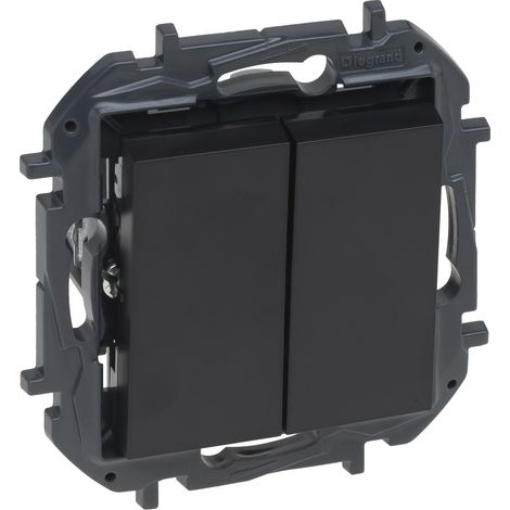 Interruptor Legrand niloe step 10A mate negro (1/2)