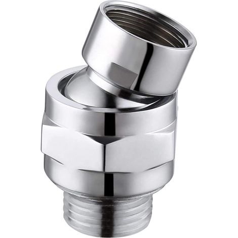CSPARKV Adjustable Brass Swivel Ball Joint Shower Connector Swivel Ball Shower Head Adapter, Suitable for Connecting Shower Heads and Water Pipes