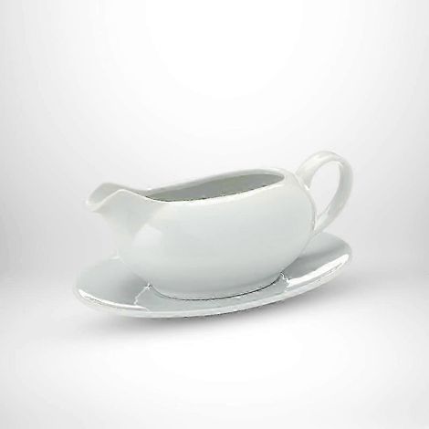 Pichet en céramique compatible avec sauce et salade, bol de service blanc avec service à vaisselle PL (1/5)