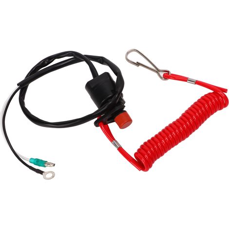 Cordon de sécurité ABS pour interrupteur d'arrêt d'urgence de moteur de bateau T15 F2.5 F4 F5 F6 HP (1/5)