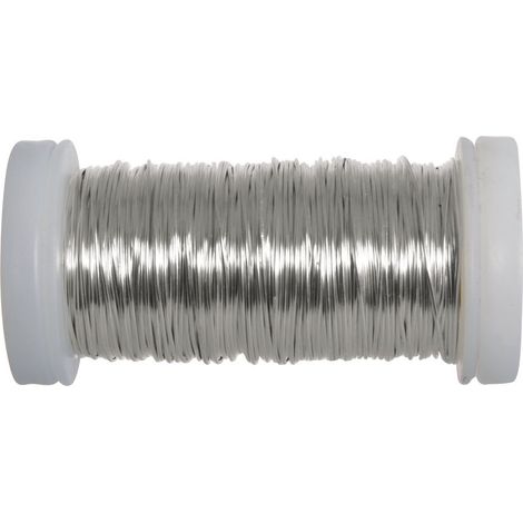 RAYHER HOBBY Rayher 24078000 filo in rame argentato, diametro 0,5 mm, bobina da 50 m, per lavori creativi gioielleria bricolage (1/3)