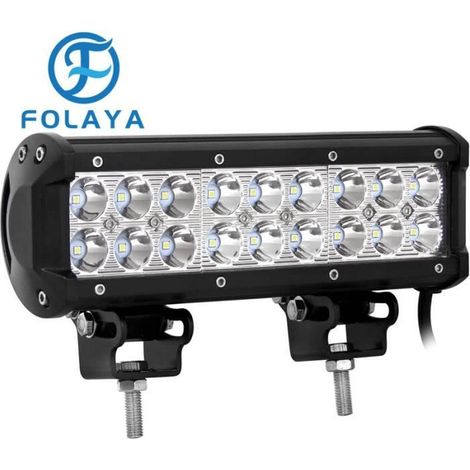 FOLAYA 23 cm 54W Barre lumineuse LED Spot Conduite Feux de Brouillard phare de travail LED lampe voiture SUV camion 12-24V (1/3)