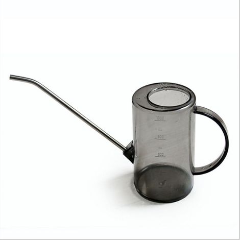 Watering Can for Indoor Outdoor Plants Garden Flower Modern Small Water Cans Long Spout Transparent Black (1/5)