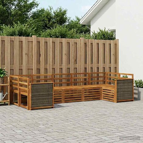 vidaXL Outdoor Sofa Set 6 pcs Natural Solid Acacia Wood (1/5)