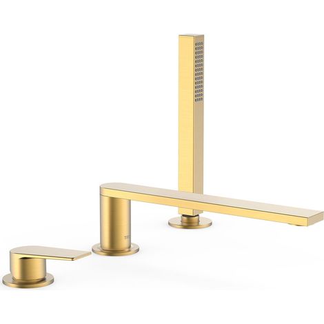 TRES 21116103OM PROJECT-TRES Grifo Monomando para Borde De Bañera Color Oro Mate 24K - ref: 21116103OM