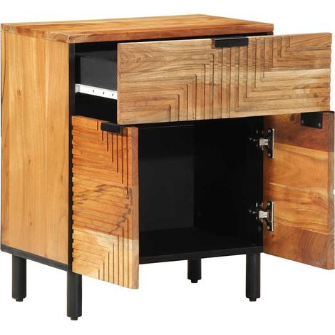Bedside Cabinet Brown 50 x 33 x 60 cm Solid acacia wood vidaXL (1/5)