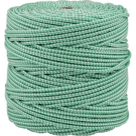 Cavo intrecciato in poliplastica - Verde - Bianco