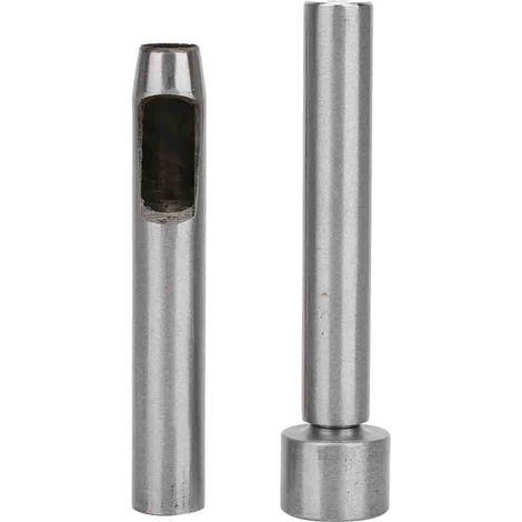 Ensemble de 3 matrices de poinçonnage rondes et d'outils de poinçonnage en acier inoxydable adaptés aux boutonnières de 11,5 mm sur les vêtements. (1/5)
