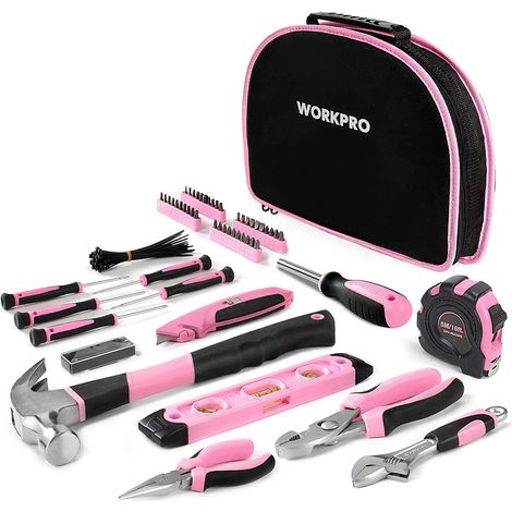 Workpro – Coffret multi-outils 103 pièces – Acier CR-V chromé anti-corrosion – Poignée antidérapante – Sac de rangement léger