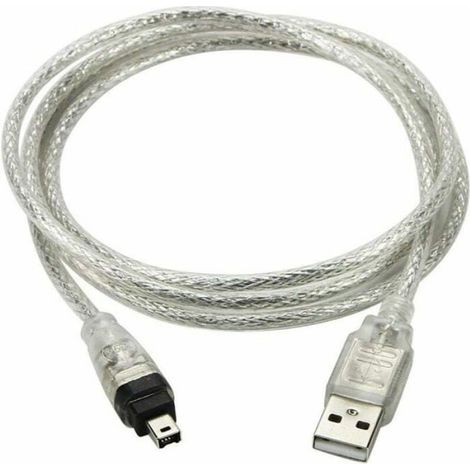 Cble de Cordon dAdaptateur USB mle vers FireWire IEEE 1394. 4 Broches mles iLink pour Sony DCR-TRV75E DVde (1/4)