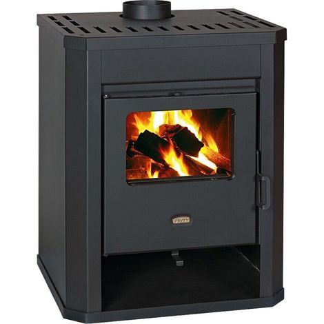 Poêle à bois Prity WD D – 15,9 kW, Noir Graphite, Classe A, Design Robuste (1/2)