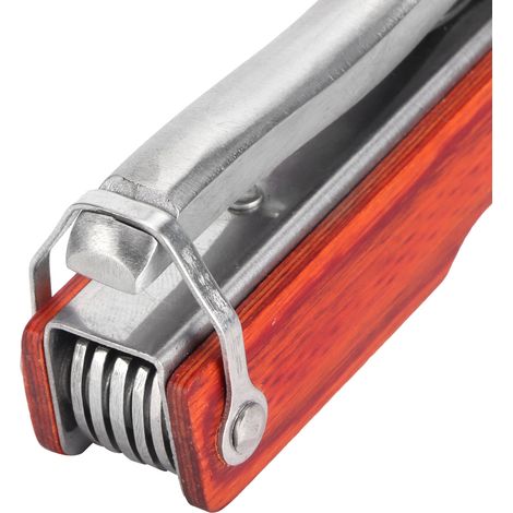 Marteau multifonction 7 en 1 pour apiculture - Grattoir, pelle nettoyage ruche, décapsuleur - Stainless steel + bois - 16x9cm/396g avec couverture protectrice (1/5)
