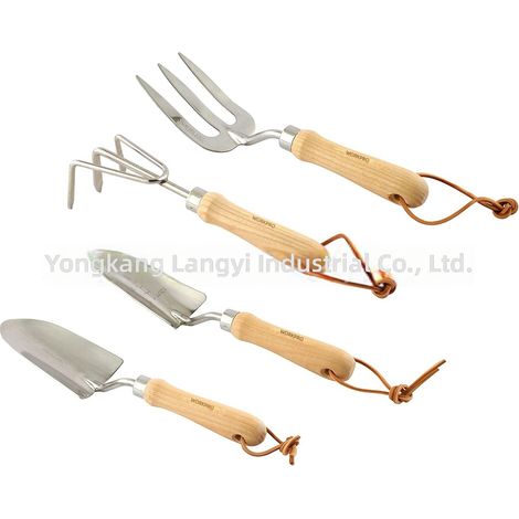 Ensemble d'outils de jardin en acier inoxydable - Petite pelle et ameublisseur terre pour rempotage (1/5)