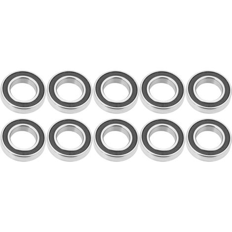 10 roulements à billes à gorge profonde étanches en caoutchouc 6801-2RS, 12 mm x 21 mm x 5 mm (1/5)