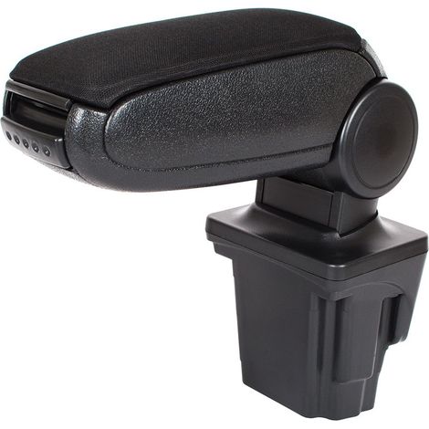 Ensemble d'accoudoirs en tissu noir + kit d'installation pour Seat Leon II (2005-2012)