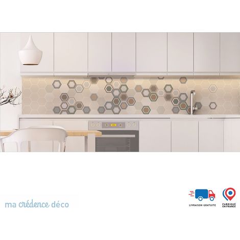 Crédence : Carreaux Ciment Hexagonal 4 - Alu composite - 60 - 120 (1/3)