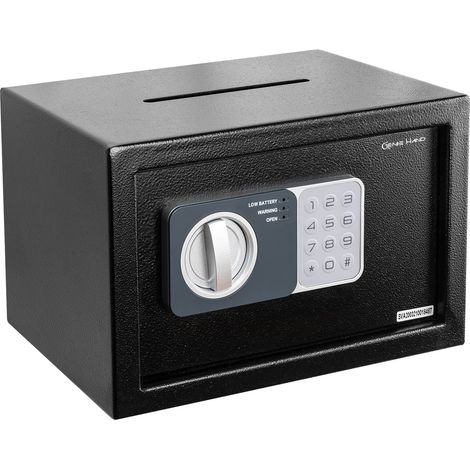Genie Hand  Cassaforte Elettronica da Armadio Cassetta di Sicurezza di Deposito con Codice a Combinazione e Chiave con Serratura B-Class e Sistema Anti Bounce Casseforti per Soldi