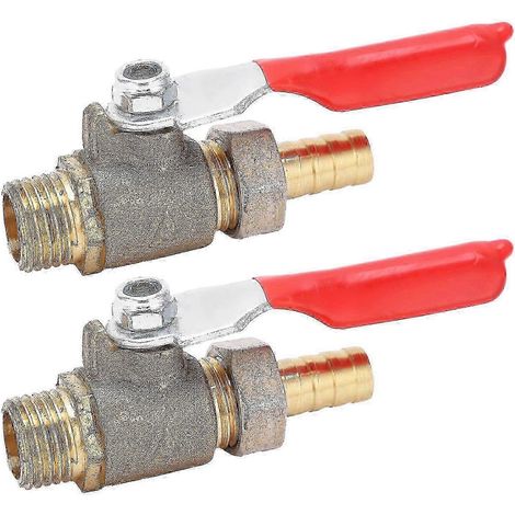 Lot de 2 vannes à bille 1/4" multicouches en silicone résistant à la corrosion, accessoires durables pour compresseur d'air (1/4)
