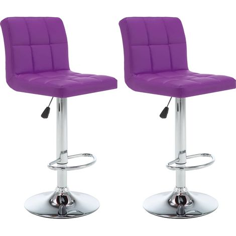 Barhocker 2 Stk. Lila Kunstleder vidaXL (1/5)