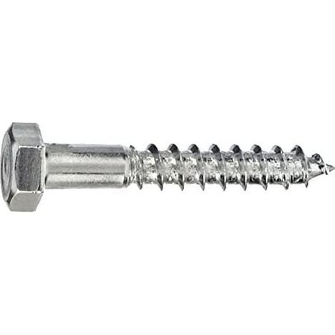 Vis à bois 6 pans Acier Inox 1000 g 8 x 60 mm (1/2)