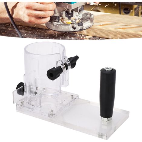 Nouveau type de couvercle de protection transparent pour base de machine à affleurer les bords, machine à sculpter le bois, couvercle extérieur de machine à découper les bords, accessoires pour outils (1/5)