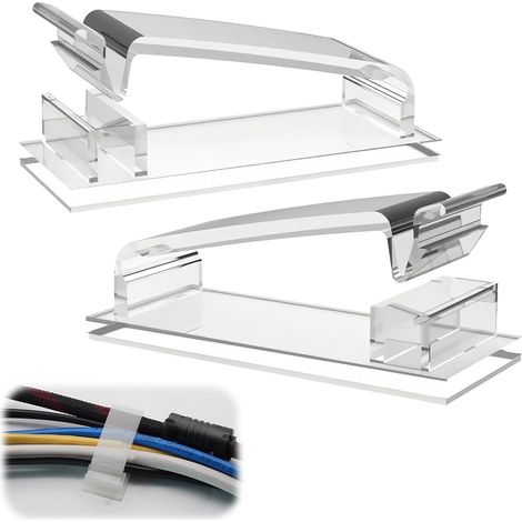 30PCS Supports de Câbles Autocollants, Clips de Câble Auto-adhésifs, Câble Management, Crochets pour Fixation de câbles, Organisateur de Câbles Transparent pour Bureau, Maison et Extérieur (1/5)