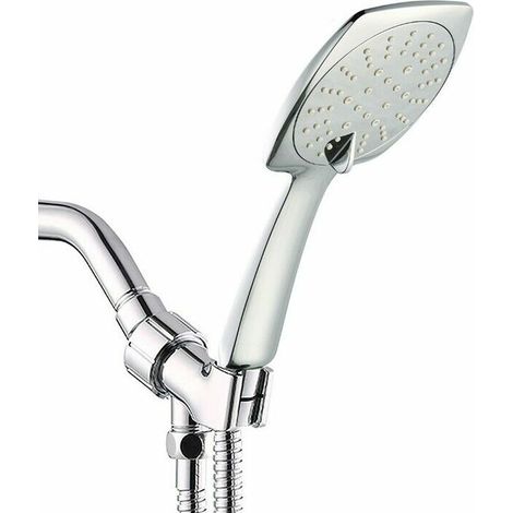 Green Mobility-Pommeau de douche haute pression avec tuyau de douche de 150cm, grand pommeau de douche carré à économie d'eau avec 3 réglages de pulvérisation, universel et réglable (1/4)