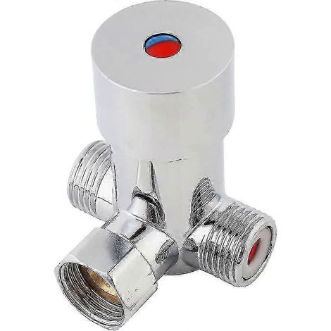 Robinet mélangeur G1/2 avec contrôle de température pour robinet automatique, eau chaude et froide, 3 modes thermostatiques pour irrigation EV (1/5)