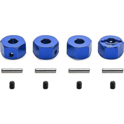 Kit de connecteurs hexagonaux 12 mm pour voiture RC MINI bleue (1/5)