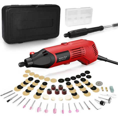Kit d'outil rotatif AC Meuleuse électrique 6 vitesses variables 8000-35000 tr/min 170 W pour le polissage, la sculpture et le façonnage avec coffret de transport (1/5)
