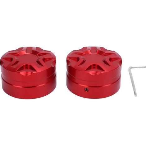 Couvercle de commutateur de levage de pare-brise de moto, 2 pièces, avec clé, capuchon décoratif en alliage d'aluminium de remplacement pour ADV150 ADV160 ADV350 rouge. (1/4)
