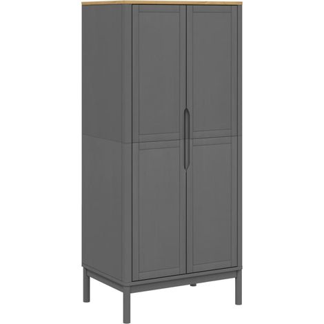 Maison Exclusive - Armadio FLORO 77x53x171 cm in Legno Massello di Pino Grigio