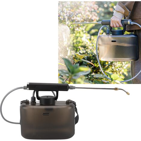Pulvérisateur Électrique Générique 5L Gris ABS Sangle d'épaule Batterie Lithium pour Jardinage Agriculture Pulvérisation (1/4)