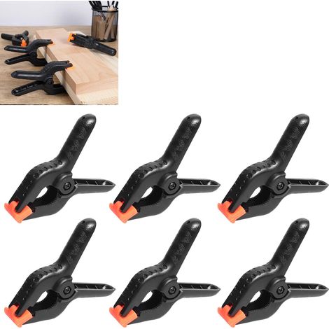 Pinces à ressort robustes de 11,4 cm (4,5 pouces) - Lot de 10 pinces à ressort en plastique, pour les loisirs créatifs, le travail du bois, la photographie, la fixation de fonds, les supports de fond  (1/5)