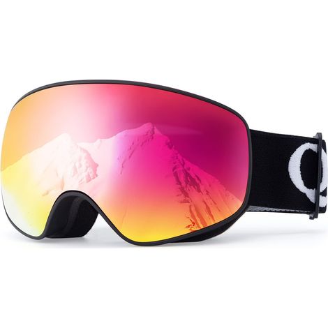 Kinder-Skibrille, beschlagfrei, UV400, Größe M/L, schwarz (1/5)