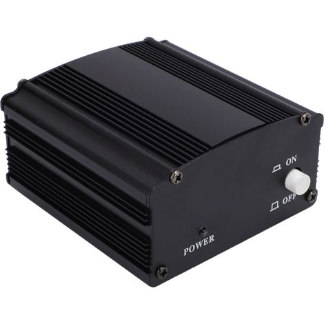 Alimentation fantôme 48 V avec adaptateur, boîtier d'alimentation fantôme en alliage d'aluminium pour microphone à condensateur et équipement d'enregistrement musical (1/5)
