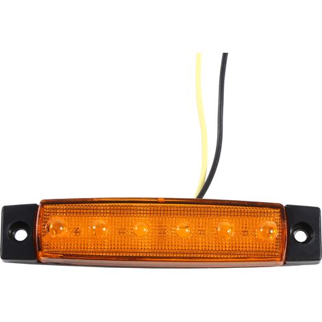 10x 6 LED Feux de Position Latéraux Ambre pour Camion Fourgon Caravane Poids Lourd (1/5)
