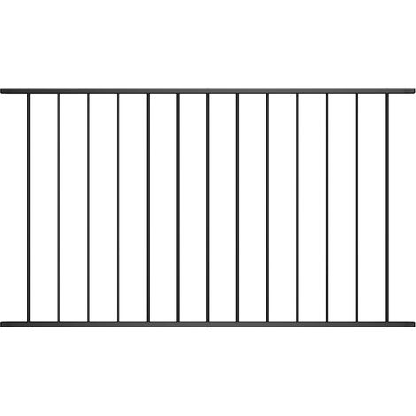 Panneau de clôture-Clôture de jardin Woerden en acier thermolaqué noir 1,7 m x 1 m (1/4)