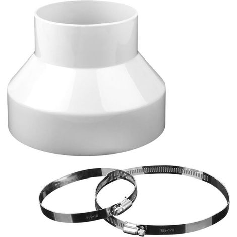 Abgasrohradapter – Reduzierstück 150 mm auf 100 mm – Für Lüftungssysteme – 1 Stück (1/5)