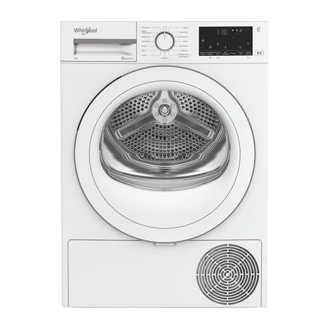 Whirlpool – Sèche-linge à condensation 9 kg – Niveau sonore 64 dB – Pompe à chaleur – CWD93MWWSFR (1/5)