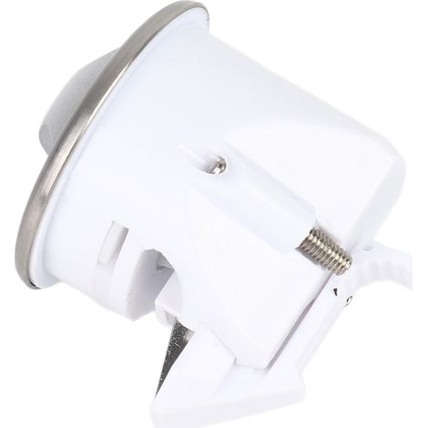 Bouton d'interrupteur en plastique ABS, panneau de verrouillage de porte en acier inoxydable brossé, accessoire pour salle de bain, camping-car, voiture, yacht, argent (1/5)