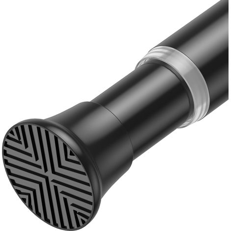 Tringle à rideau télescopique - Noir - 78-195 cm - Sans perçage (1/5)