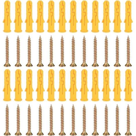 Packung mit 50 Schrauben und Dübeln für Mauerwerk, Ziegel und Betonwände selbstschneidende, kopflose Schrauben für Gipskartonwände Wandankerbolzen – M8 x 40 mm (1/5)