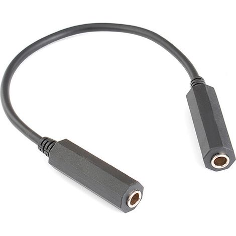 Audiophile audio adapter extension cable in tinned copper 6.35 mm female to female, dual channel connection extension cable 6.5 mm female to female. (1/5)