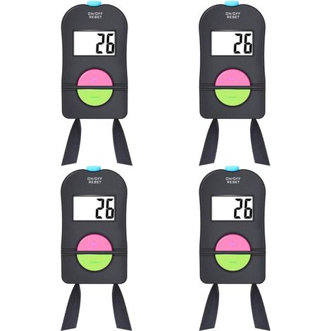 4 pièces Compteur Numérique à Main. Compteur Sportif Électronique pour Golf. Clicker Manuel avec Courroie