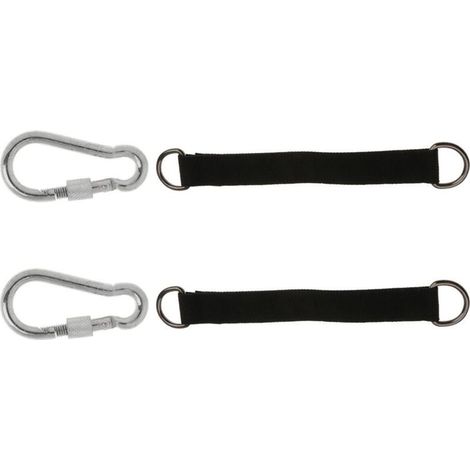 300 cm Sangle Balancoire Arbre, Sangles Lourde Suspension, Kit de Suspension avec 2 Mousquetons D-Ring, pour Le Camping, Le Patio, Les Hamacs et Les Balançoires,2 Pièces (1/5)