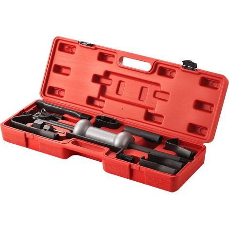 Kit de débosselage, 4,54 kg, marteau à inertie 13 en 1, outil de réparation de carrosserie robuste pour camions et voitures, avec cadre de transport, rallonge et poignée antidérapante. (1/5)